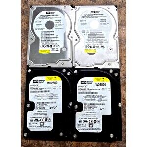 Lot of 4 Western Digital 3.5" 250Gb Hard Drives